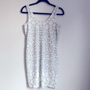 Armani Exchange - White Bead Dress Sz4.